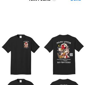 World famous Papa Vito’s Italian restaurant space shirt.